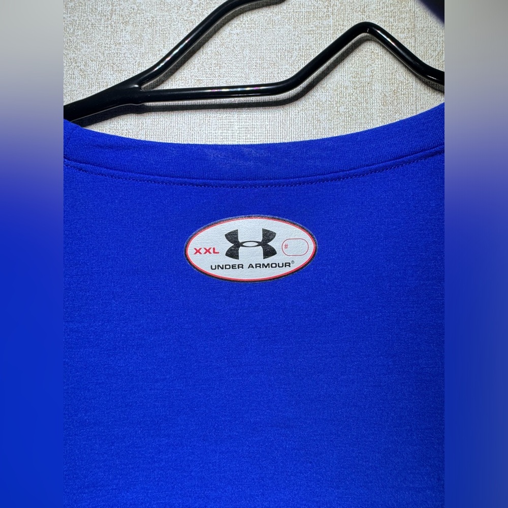 Under Armour HeatGear Bright Blue Lightweight T-Shirt Activewear Size XXL - Picture 4 of 10